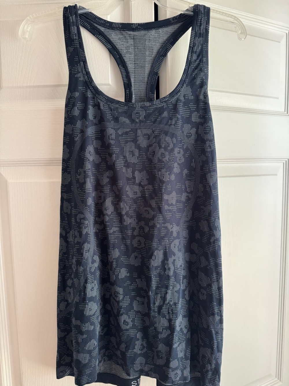 lululemon athletica Navy Racerback Tank with Subtle Geo Pattern
